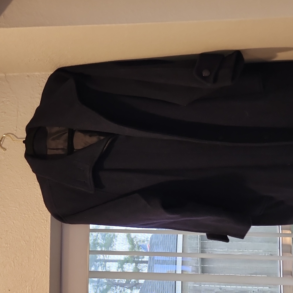 A PROJECTIONS navy blue coat.